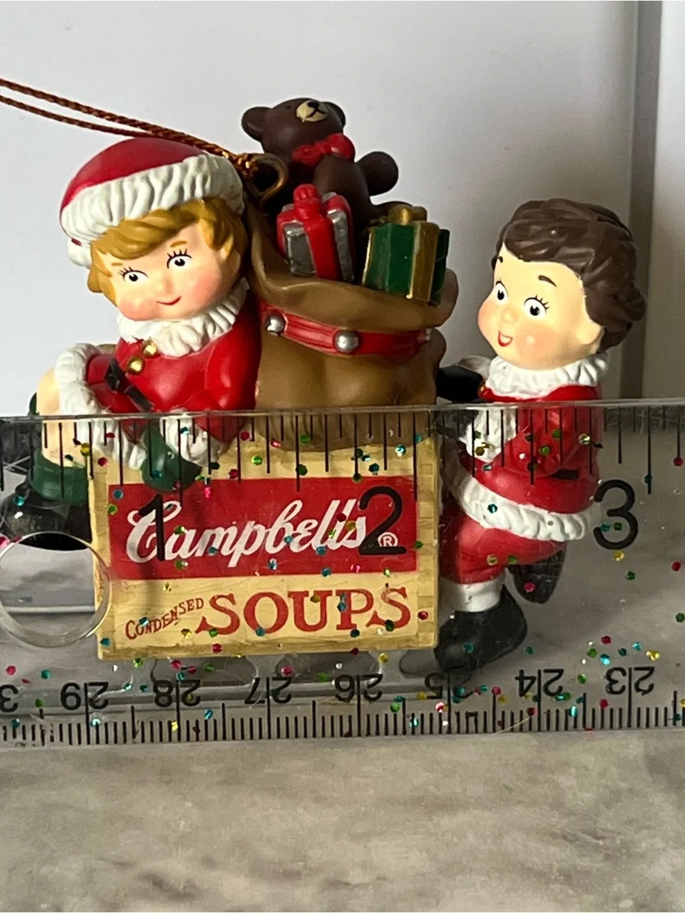 Campbell's Kids Holiday Ornament - Red Santa Sleigh Toy